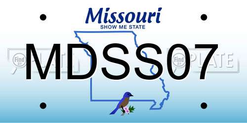 MDSS07 Missouri License Plate