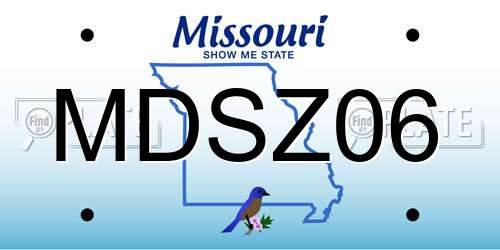 MDSZ06 Missouri License Plate