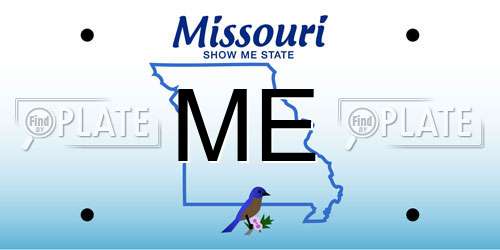 ME Missouri License Plate