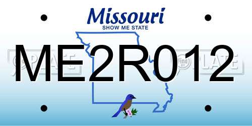 ME2R012 Missouri License Plate