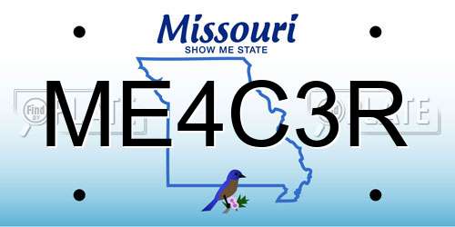 ME4C3R Missouri License Plate