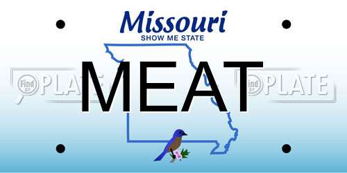 MEAT Missouri License Plate