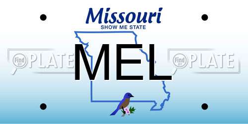 MEL Missouri License Plate