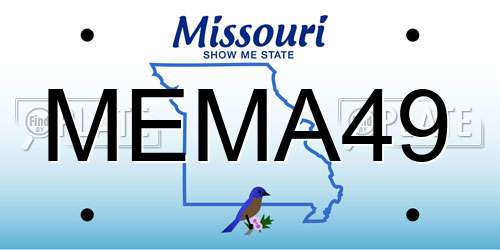 MEMA49 Missouri License Plate