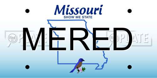 MERED Missouri License Plate