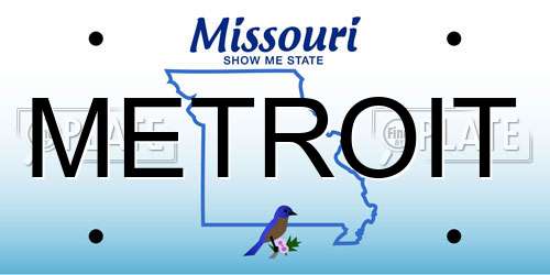 METROIT Missouri License Plate