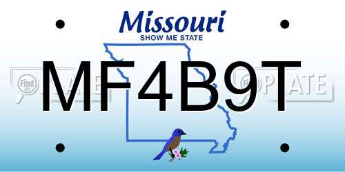 MF4B9T Missouri License Plate