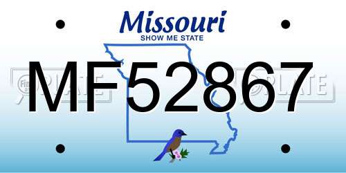 MF52867 Missouri License Plate