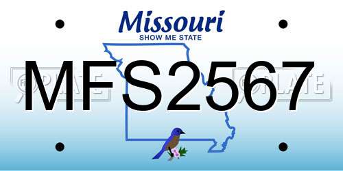 MFS2567 Missouri License Plate