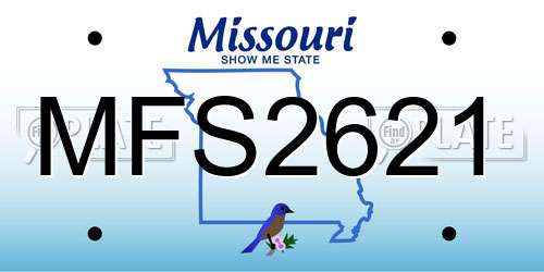 MFS2621 Missouri License Plate