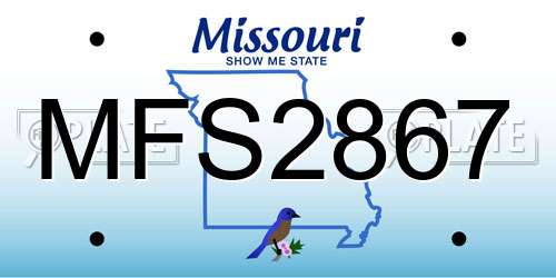 MFS2867 Missouri License Plate