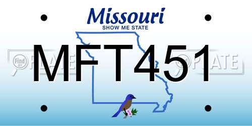 MFT451 Missouri License Plate