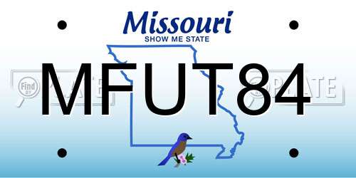 MFUT84 Missouri License Plate