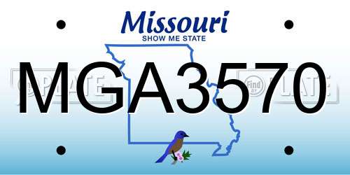 MGA3570 Missouri License Plate