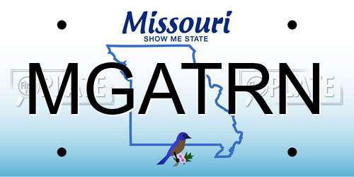 MGATRN Missouri License Plate