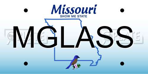 MGLASS Missouri License Plate