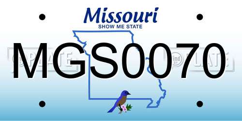 MGS0070 Missouri License Plate