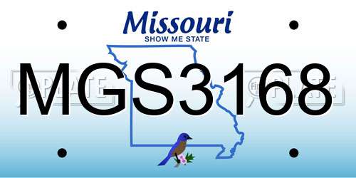 MGS3168 Missouri License Plate