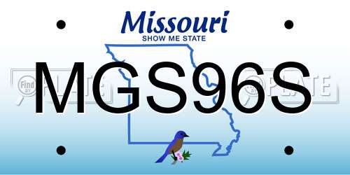 MGS96S Missouri License Plate