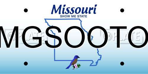 MGSOOTO Missouri License Plate