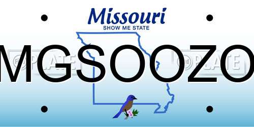 MGSOOZO Missouri License Plate