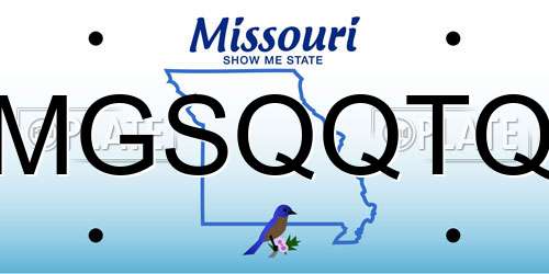 MGSQQTQ Missouri License Plate