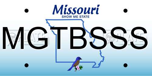 MGTBSSS Missouri License Plate