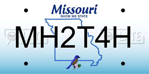 MH2T4H Missouri License Plate