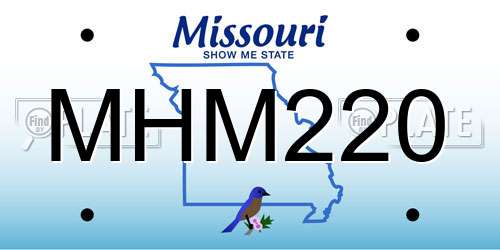 MHM220 Missouri License Plate