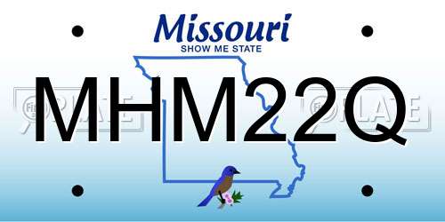 MHM22Q Missouri License Plate