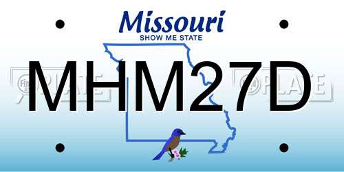 MHM27D Missouri License Plate