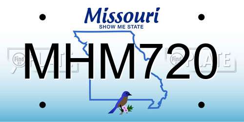 MHM720 Missouri License Plate