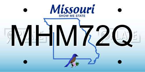 MHM72Q Missouri License Plate