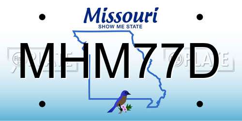 MHM77D Missouri License Plate