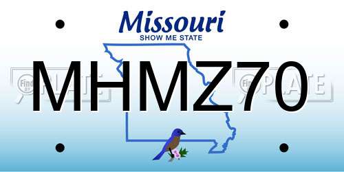 MHMZ70 Missouri License Plate