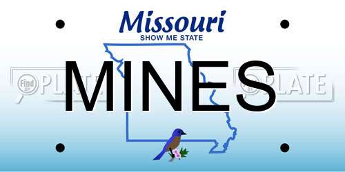 MINES Missouri License Plate