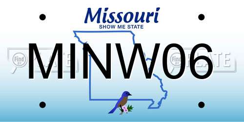 MINW06 Missouri License Plate