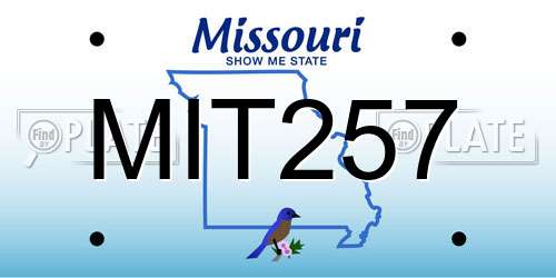 MIT257 Missouri License Plate