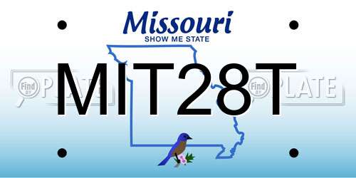 MIT28T Missouri License Plate