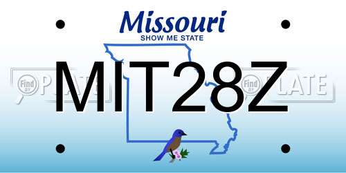 MIT28Z Missouri License Plate