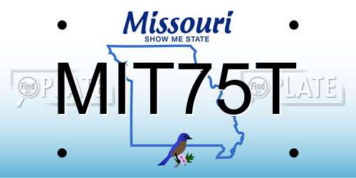 MIT75T Missouri License Plate