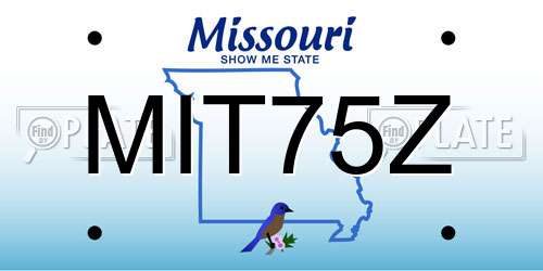 MIT75Z Missouri License Plate