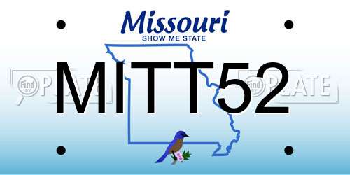 MITT52 Missouri License Plate