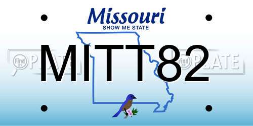 MITT82 Missouri License Plate