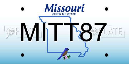 MITT87 Missouri License Plate