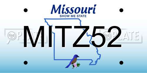 MITZ52 Missouri License Plate