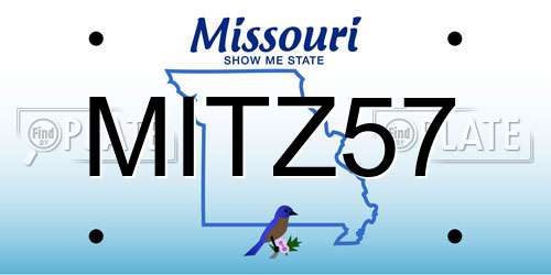MITZ57 Missouri License Plate