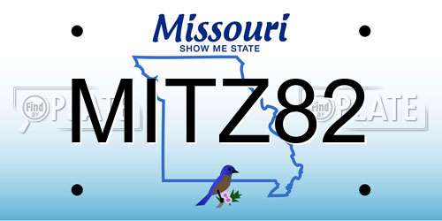 MITZ82 Missouri License Plate