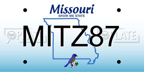 MITZ87 Missouri License Plate