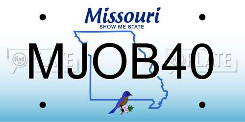 MJOB40 Missouri License Plate